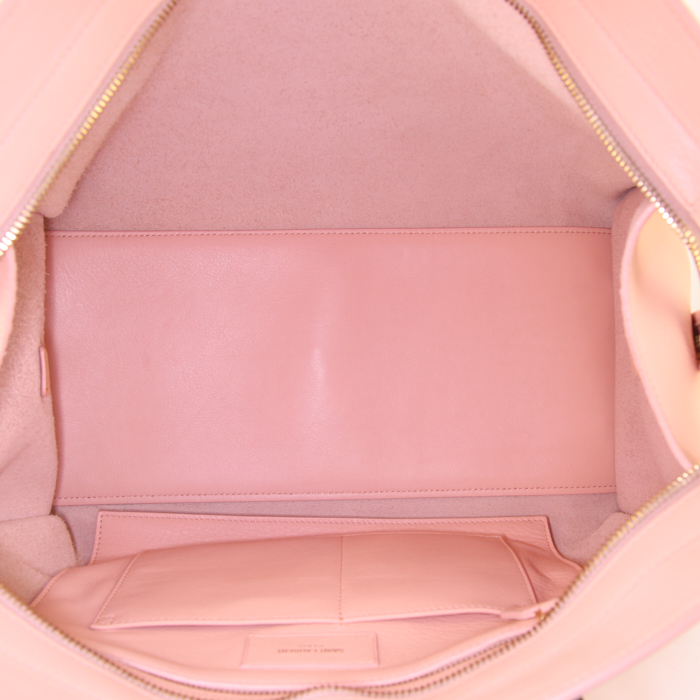 Sac à main Yves Saint Laurent Chyc en cuir rose - Detail D2