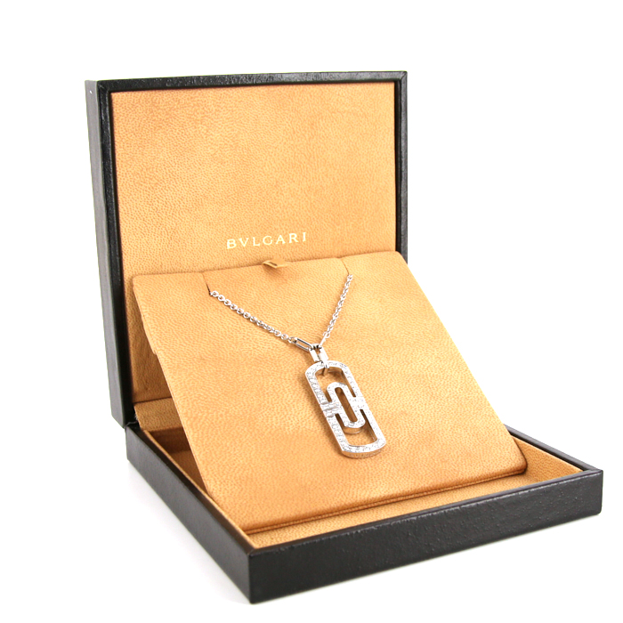 Collana Bulgari Parentesi in oro bianco e diamanti - Detail D2