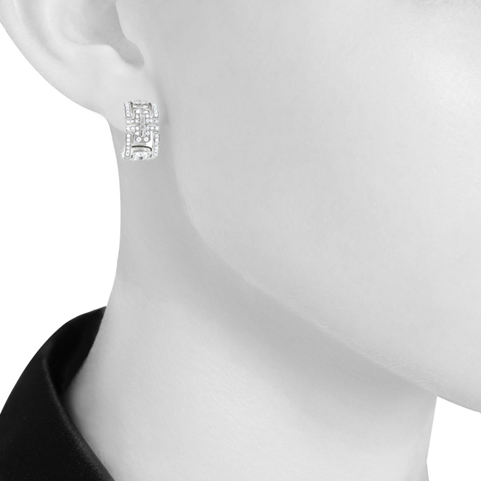 Bulgari Parentesi earrings in white gold and diamonds