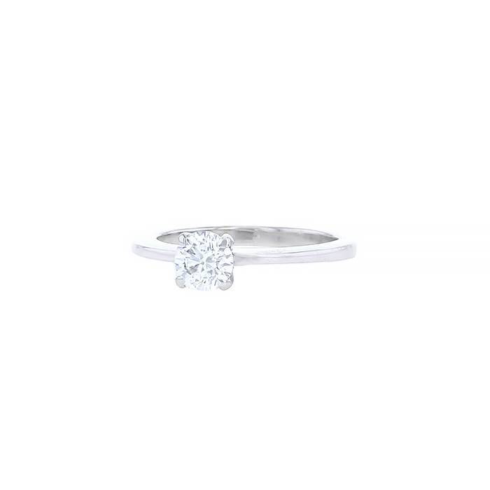 Sortija solitaria Vintage en oro blanco y diamante (0,61 ct)