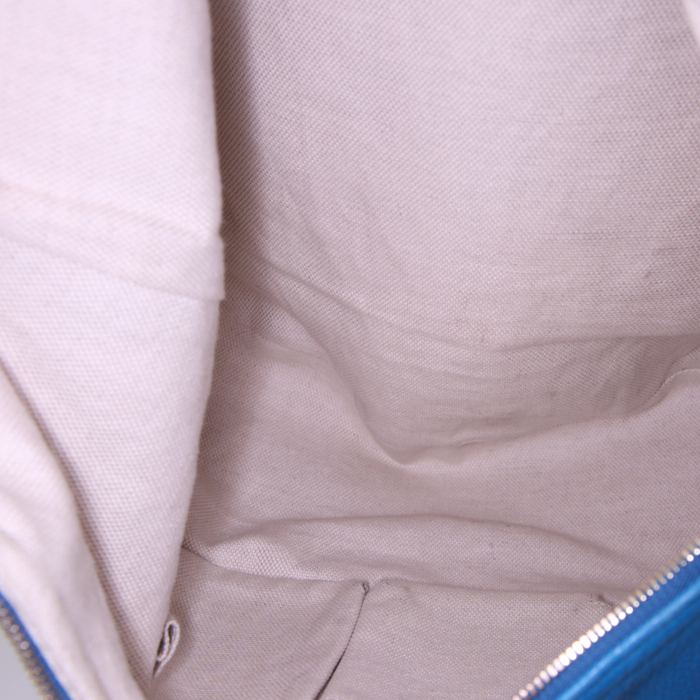 Borsa Gucci Soho in pelle martellata Bleu Abysse - Detail D2