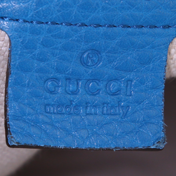 Gucci Soho handbag in Bleu Abysse grained leather - Detail D3