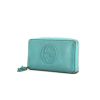 Gucci wallet in blue grained leather - 00pp thumbnail