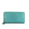 Gucci wallet in blue grained leather - 360 thumbnail