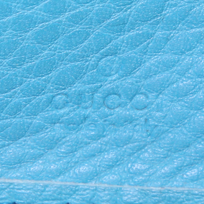 Billetera Gucci en cuero granulado azul - Detail D3