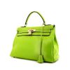 Hermes Kelly 32 cm handbag in green leather - 00pp thumbnail