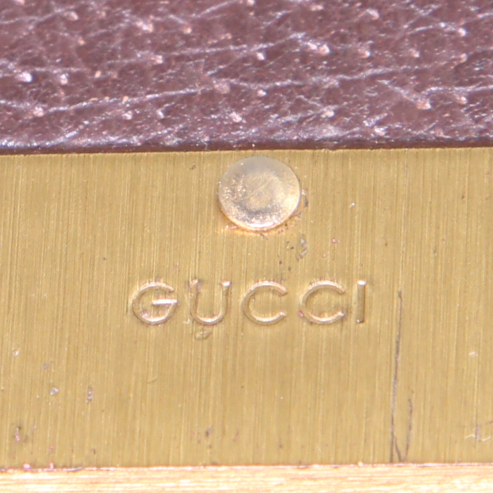 Bolsa de viaje Gucci Vintage en cuero marrón - Detail D3