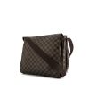 Louis Vuitton  Messenger shoulder bag  in ebene damier canvas  and brown leather - 00pp thumbnail