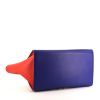 Sac à main Celine Trapeze moyen modèle en cuir tricolore noir bleu et rouge - Detail D5 thumbnail