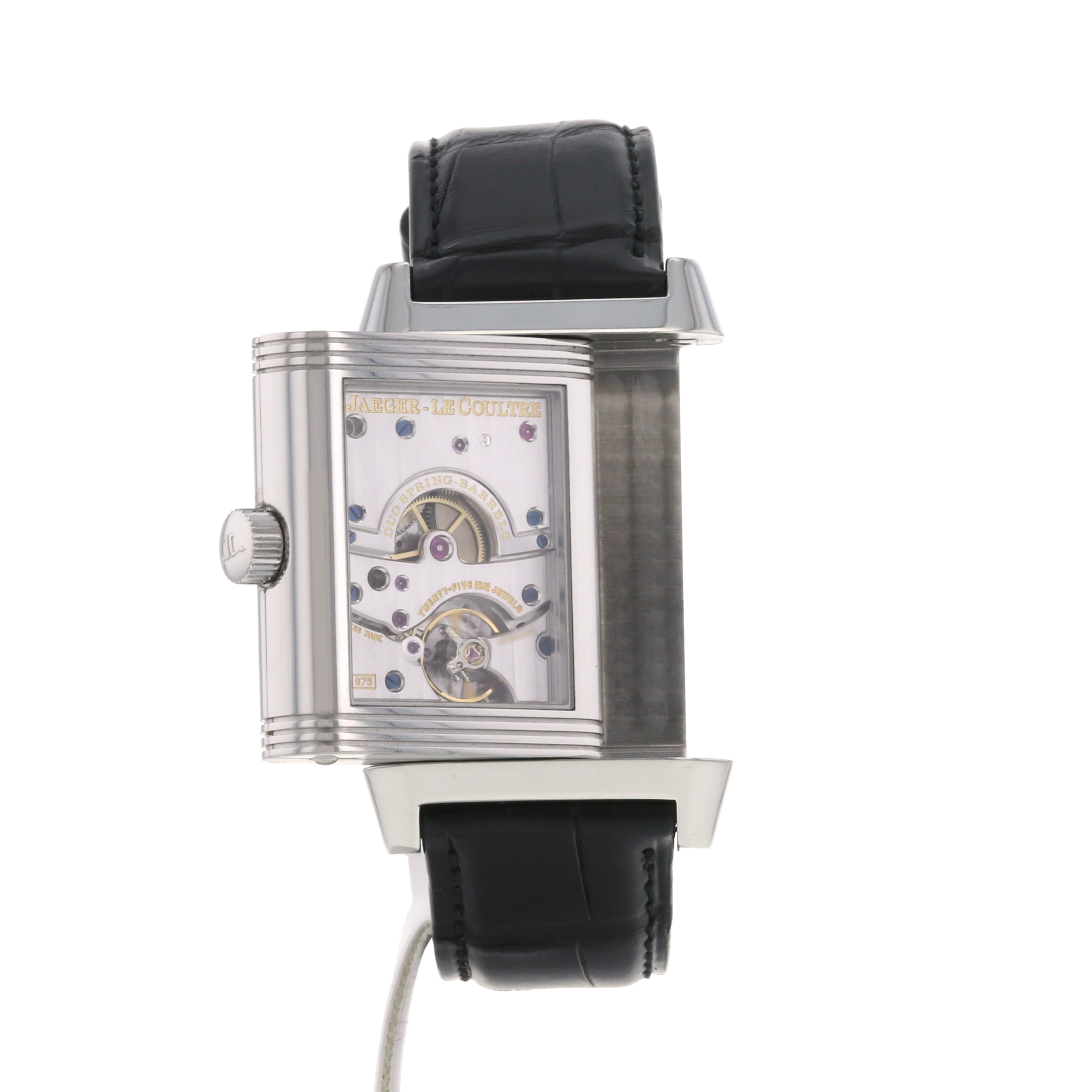 Jaeger Lecoultre Reverso watch in stainless steel Ref: 240.8.15 Circa 2000 - Detail D1