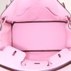 Bolso de mano Hermes Birkin 25 cm en cuero swift rosa - Detail D2 thumbnail