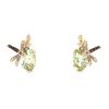 Paire de boucles d'oreilles Dior Gourmande en or jaune,  saphirs violets et diamants et en quartz vert - 00pp thumbnail