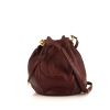 Cartier shoulder bag in burgundy leather - 360 thumbnail