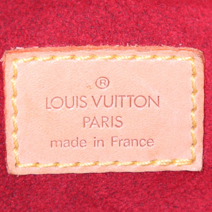 Sac cabas Louis Vuitton Multipli Cité en toile monogram marron et cuir naturel - Detail D3