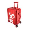 Rimowa Check-In Edition Limitée rigid suitcase in red and white bicolor aluminium and red plastic - 00pp thumbnail