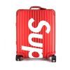 Rimowa Check-In Edition Limitée rigid suitcase in red and white bicolor aluminium and red plastic - 360 thumbnail