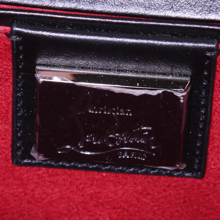 Christian Louboutin Sweet Charity shoulder bag in black leather - Detail D4