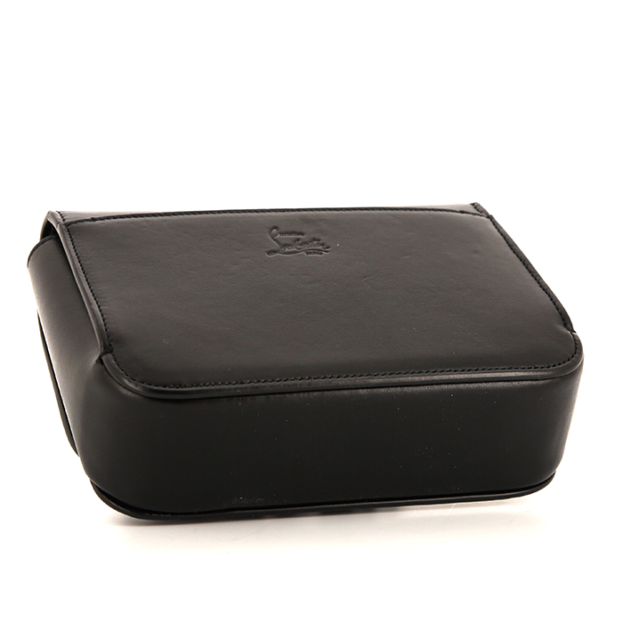 Christian Louboutin Sweet Charity shoulder bag in black leather - Detail D5