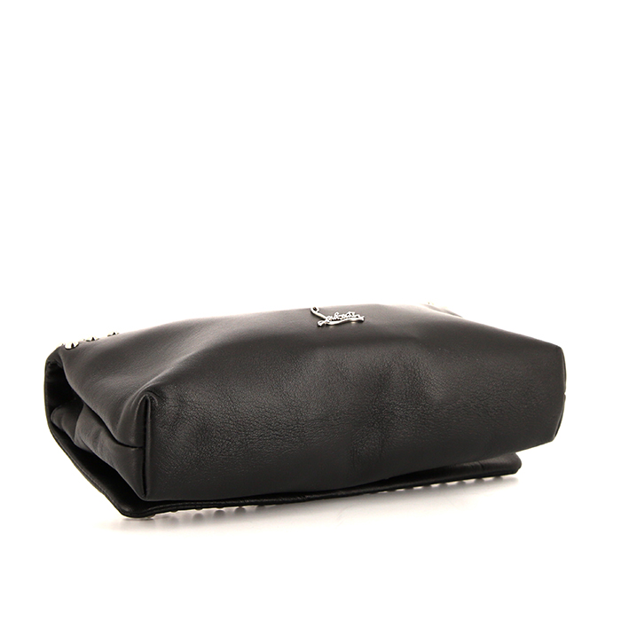 Pochette Christian Louboutin in pelle nera con borchie - Detail D4
