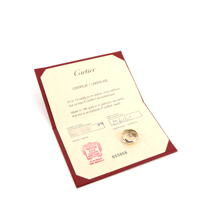 Bague Cartier Trinity moyen modèle en 3 ors, taille 49 - Detail D2