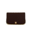 Chanel  Mademoiselle handbag  in brown jersey - 360 thumbnail