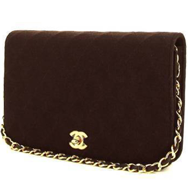 Bolso de mano Chanel  Mademoiselle en jersey marrón