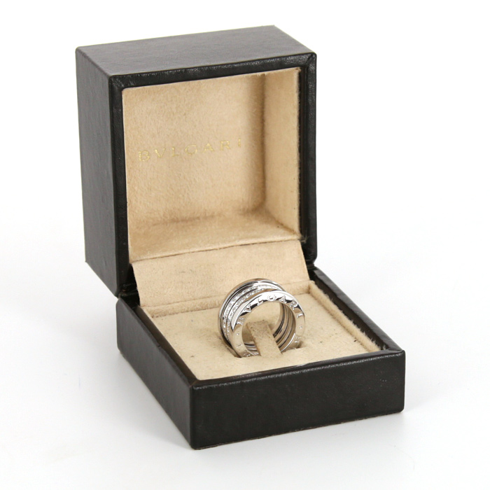Bulgari B.Zero1 large model ring in white gold and diamonds, size 49 - Detail D2