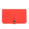 Portefeuille Hermes Dogon - Pocket Hand en cuir taurillon clémence rouge - 360 thumbnail