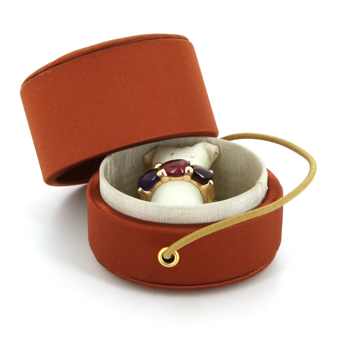Pomellato Sassi ring in pink gold and colored stones - Detail D2