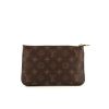 Louis Vuitton Double Zip shoulder bag in brown monogram canvas and black leather - 360 thumbnail