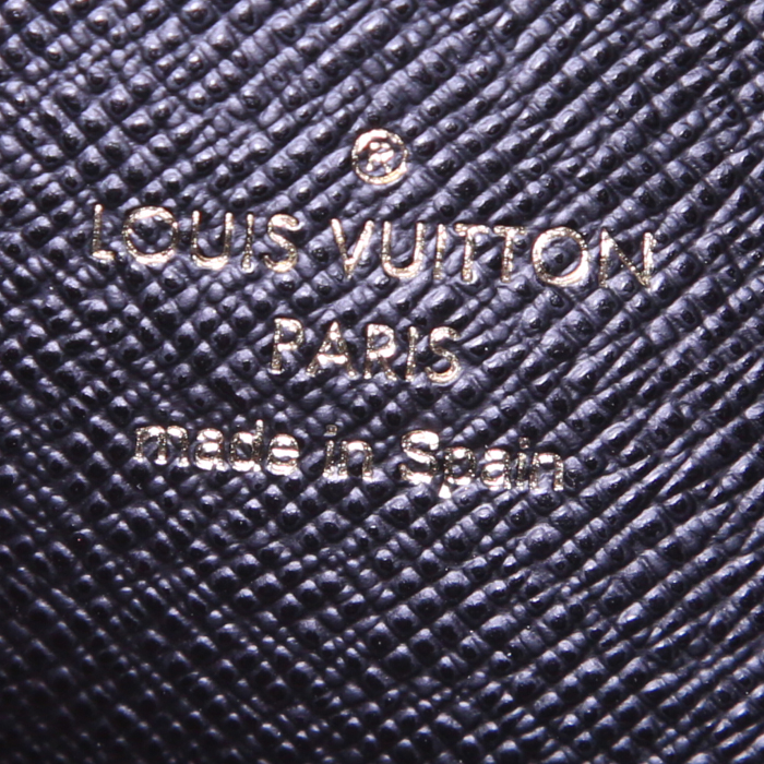 Borsa a tracolla Louis Vuitton Double Zip in tela monogram cerata marrone e pelle nera - Detail D3