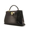 Hermes Kelly 32 cm handbag in black Fjord leather - 00pp thumbnail