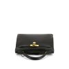 Hermes Kelly 32 cm handbag in black Fjord leather - 360 Front thumbnail