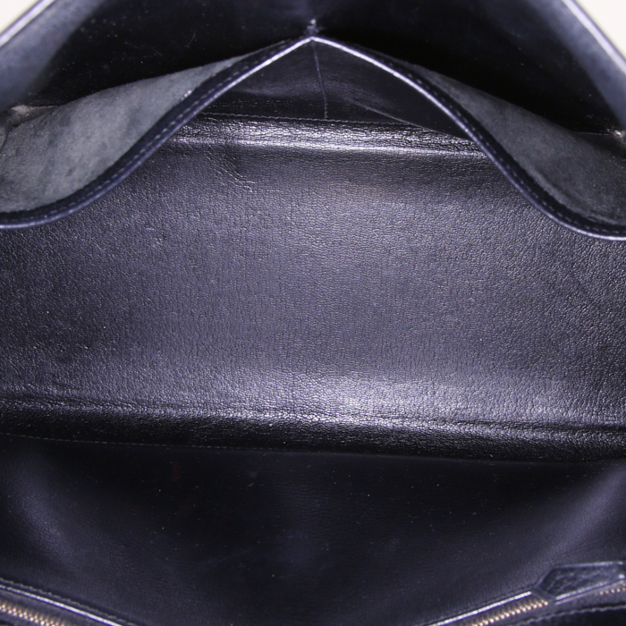 Hermes Kelly 32 cm handbag in black Fjord leather - Detail D3