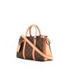 Bolso de mano Louis Vuitton Soufflot BB en lona Monogram marrón y cuero rosa - 00pp thumbnail