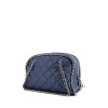 Chanel Mademoiselle handbag in blue quilted leather - 00pp thumbnail