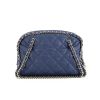 Bolso de mano Chanel Mademoiselle en cuero acolchado azul - 360 thumbnail