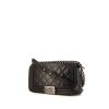 Chanel Boy shoulder bag in black and grey shading quilted leather - 00pp thumbnail