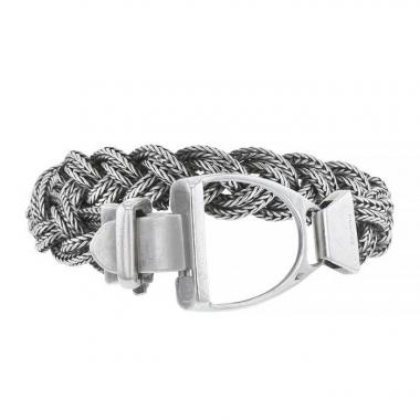 Brazalete Hermès Etrier en plata