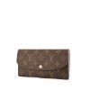 Billetera Louis Vuitton Sarah en lona Monogram marrón y cuero rosa pálido - 00pp thumbnail