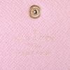Portafogli Louis Vuitton Sarah in tela monogram marrone e pelle rosa pallido - Detail D3 thumbnail