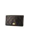 Portefeuille Chanel Chanel 2.55 - Wallet en cuir matelassé noir - 00pp thumbnail