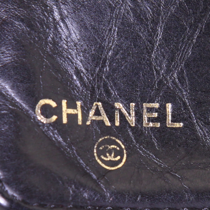 Chanel Chanel 2.55 - Wallet wallet in black quilted leather - Detail D3