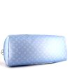 Louis Vuitton Keepall Editions Limitées weekend bag in light blue and white Clouds monogram canvas and blue leather - Detail D5 thumbnail