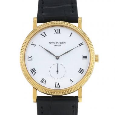 Orologio Patek Philippe Calatrava Clous De Paris in oro giallo Ref :  3919 Circa  1990