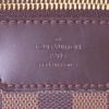 Louis Vuitton suitcase in ebene damier canvas and brown leather - Detail D4 thumbnail