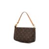 Bolsito de mano Louis Vuitton Pochette accessoires en lona Monogram marrón y cuero natural - 00pp thumbnail