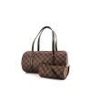 Bolso de mano Louis Vuitton Papillon en lona a cuadros ébano y cuero marrón - 00pp thumbnail