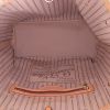 Shopping bag Louis Vuitton Neverfull in tela monogram cerata marrone e pelle naturale - Detail D2 thumbnail