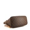 Shopping bag Louis Vuitton Neverfull in tela monogram cerata marrone e pelle naturale - Detail D4 thumbnail